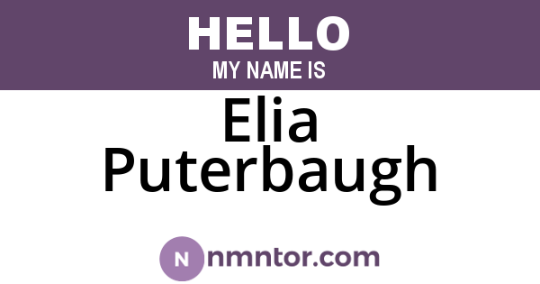 Elia Puterbaugh