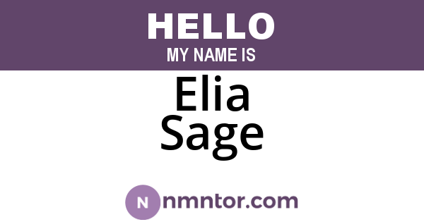 Elia Sage
