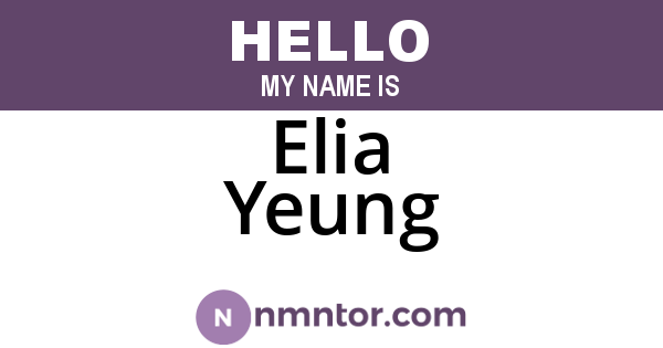 Elia Yeung