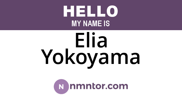 Elia Yokoyama
