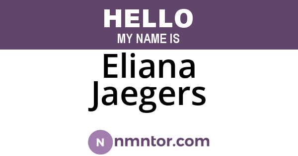 Eliana Jaegers