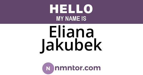 Eliana Jakubek