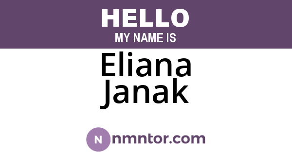 Eliana Janak
