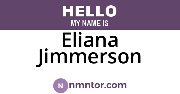 Eliana Jimmerson