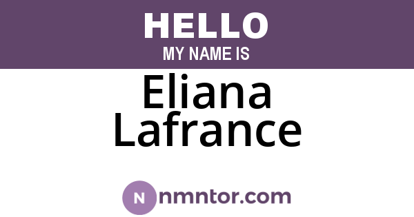 Eliana Lafrance