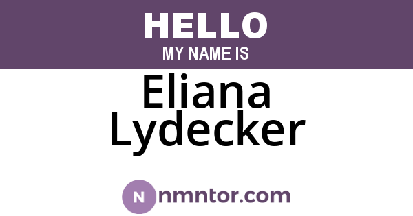 Eliana Lydecker
