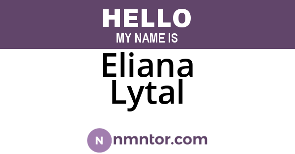 Eliana Lytal