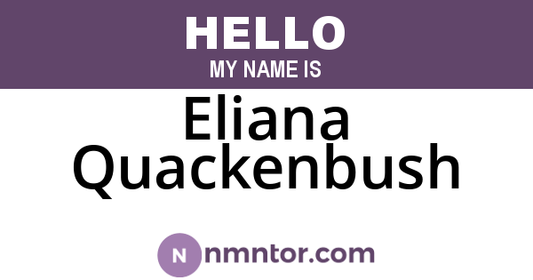 Eliana Quackenbush