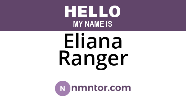 Eliana Ranger