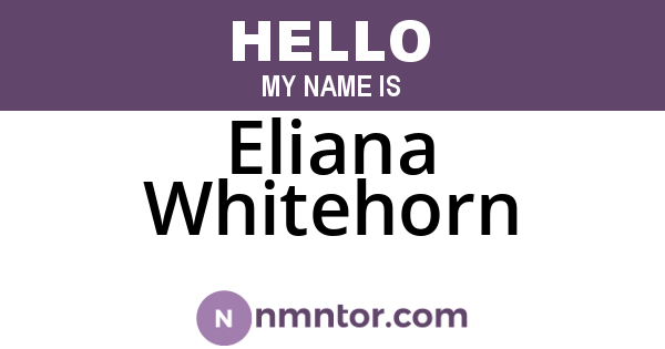 Eliana Whitehorn