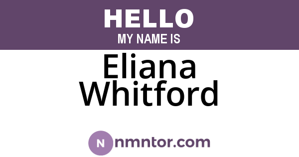 Eliana Whitford