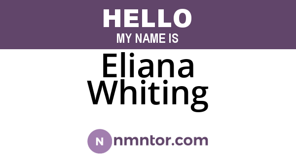 Eliana Whiting