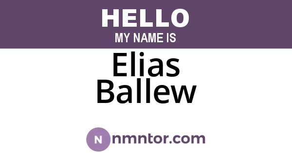 Elias Ballew
