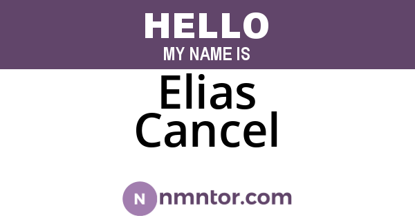 Elias Cancel
