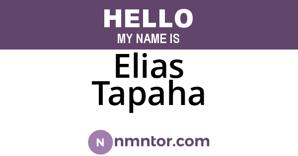 Elias Tapaha