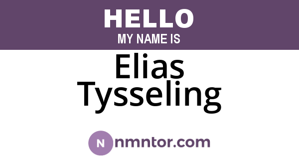 Elias Tysseling