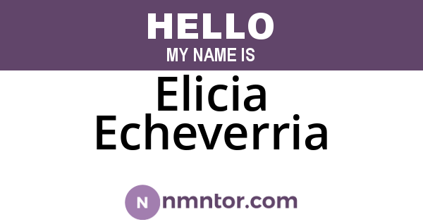 Elicia Echeverria