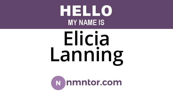 Elicia Lanning