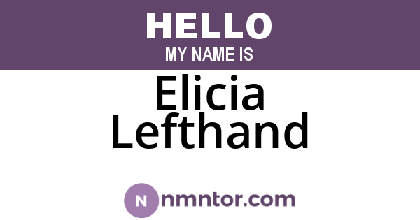 Elicia Lefthand