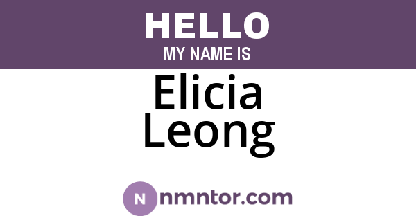 Elicia Leong
