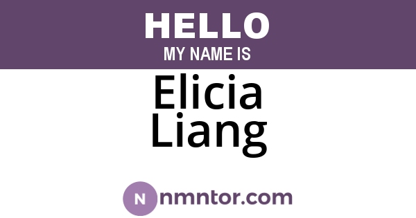 Elicia Liang