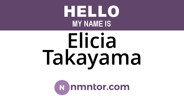 Elicia Takayama