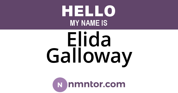 Elida Galloway
