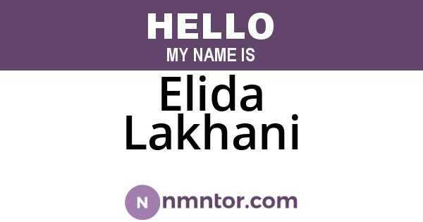 Elida Lakhani