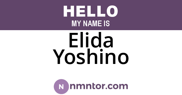 Elida Yoshino