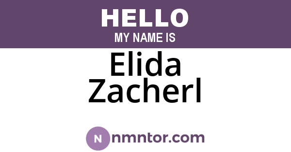 Elida Zacherl