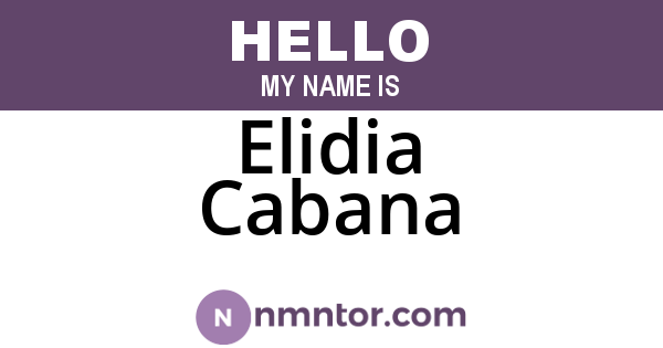 Elidia Cabana