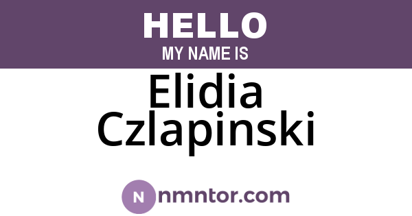 Elidia Czlapinski