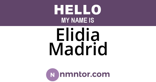 Elidia Madrid