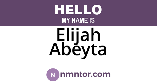 Elijah Abeyta