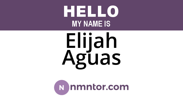 Elijah Aguas