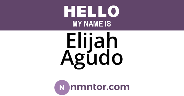 Elijah Agudo