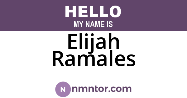 Elijah Ramales