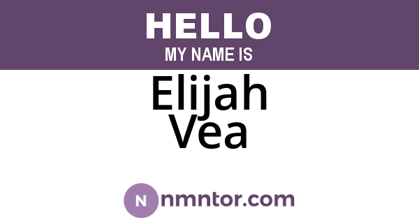 Elijah Vea