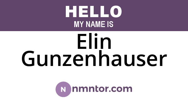 Elin Gunzenhauser