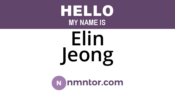 Elin Jeong