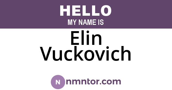 Elin Vuckovich