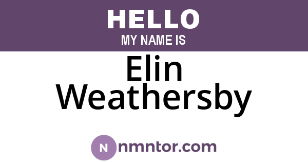 Elin Weathersby