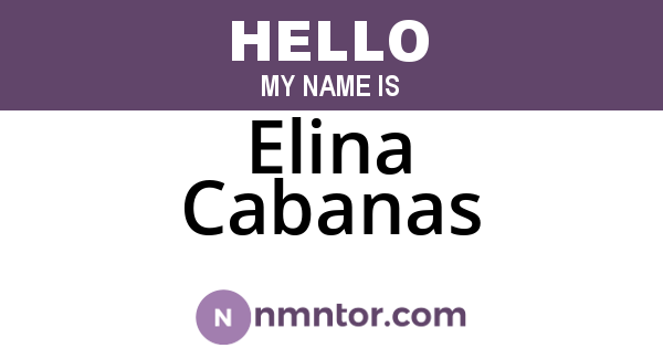 Elina Cabanas