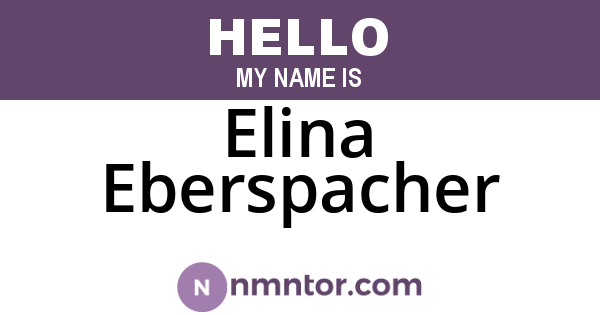Elina Eberspacher