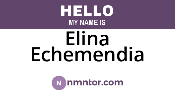 Elina Echemendia