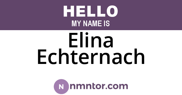 Elina Echternach
