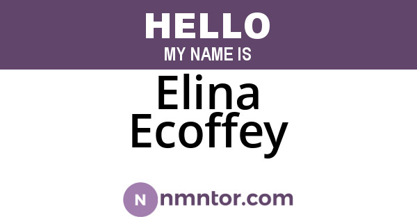 Elina Ecoffey