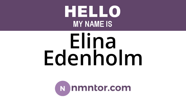 Elina Edenholm