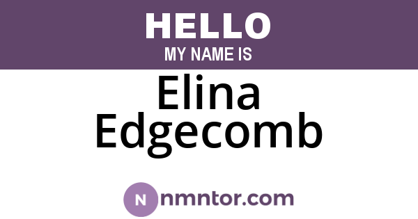 Elina Edgecomb