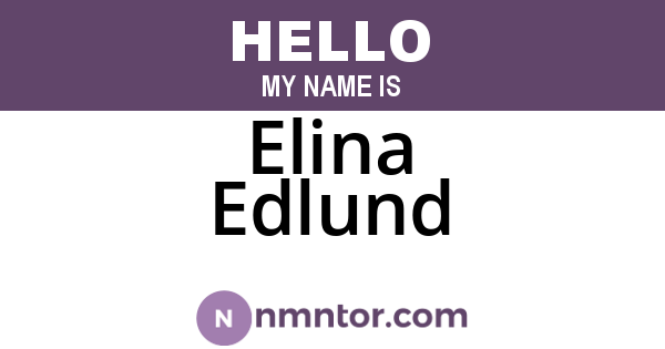 Elina Edlund